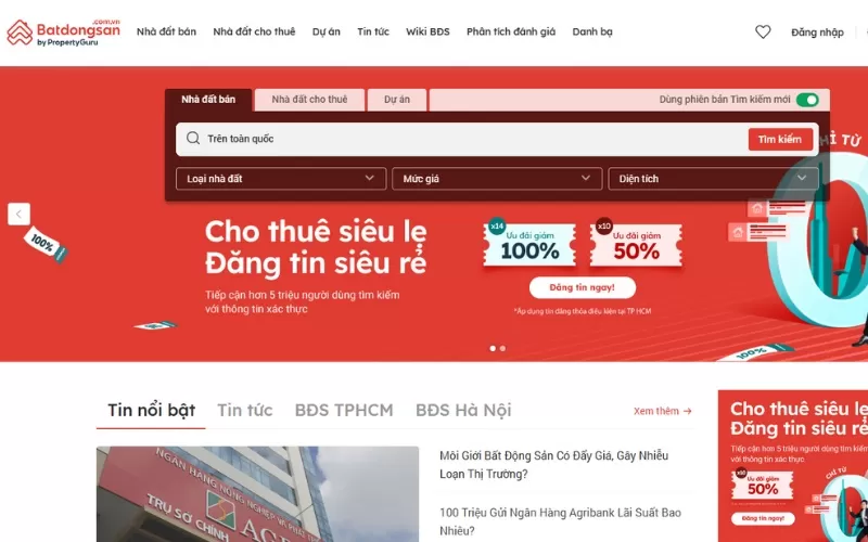 các trang web bất động sản